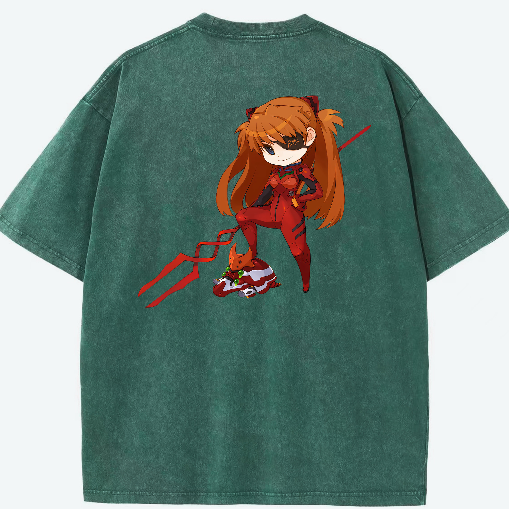 （画像用） EVA 新世紀エヴァンゲリオン 綿100% ヴィンテージ風 半袖Tシャツ（背面プリント）